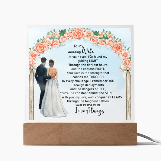 Keepsake Acrylic Bundle - To My Amazing Wife, In Your Eyes I've Found My Light