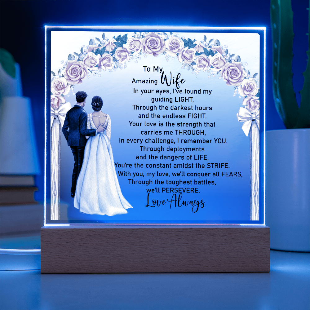 Keepsake Acrylic Bundle - To My Amazing Wife, In Your Eyes I've Found My Light