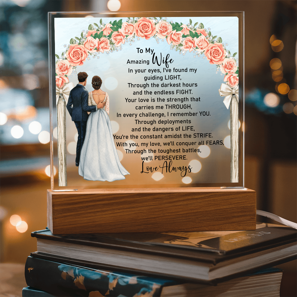 Keepsake Acrylic Bundle - To My Amazing Wife, In Your Eyes I've Found My Light