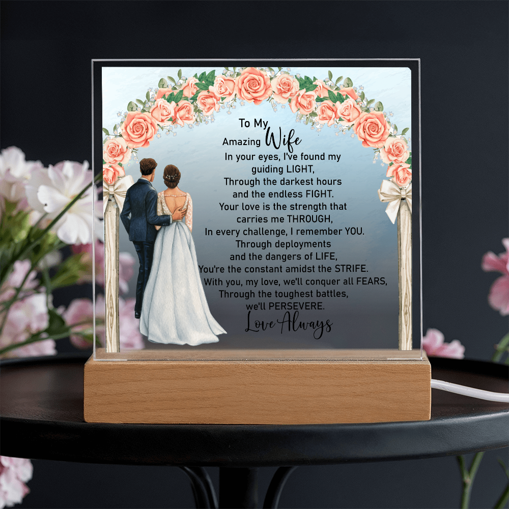 Keepsake Acrylic Bundle - To My Amazing Wife, In Your Eyes I've Found My Light