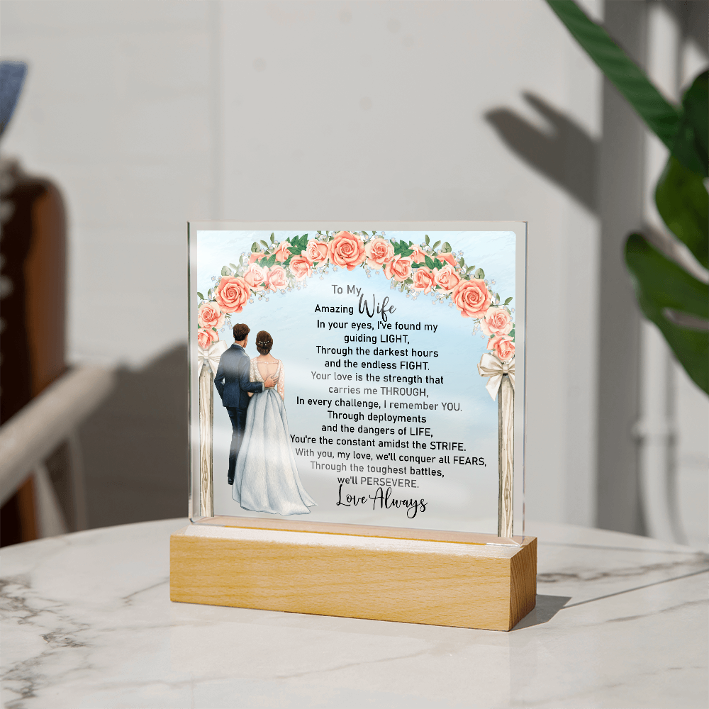 Keepsake Acrylic Bundle - To My Amazing Wife, In Your Eyes I've Found My Light