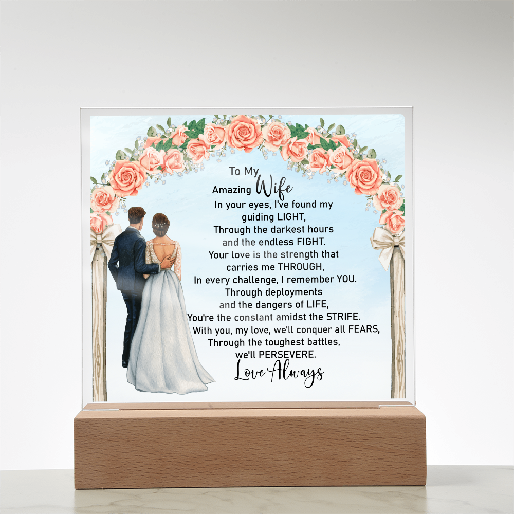 Keepsake Acrylic Bundle - To My Amazing Wife, In Your Eyes I've Found My Light