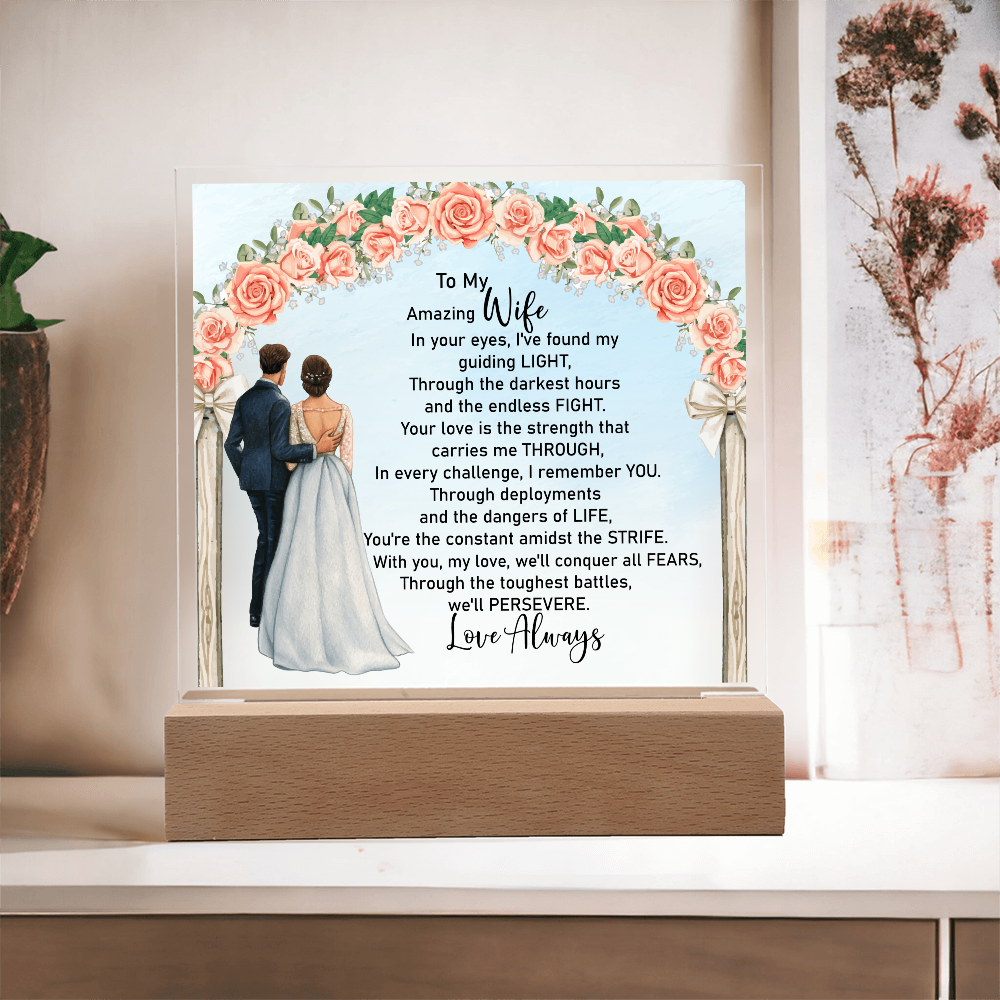 Keepsake Acrylic Bundle - To My Amazing Wife, In Your Eyes I've Found My Light