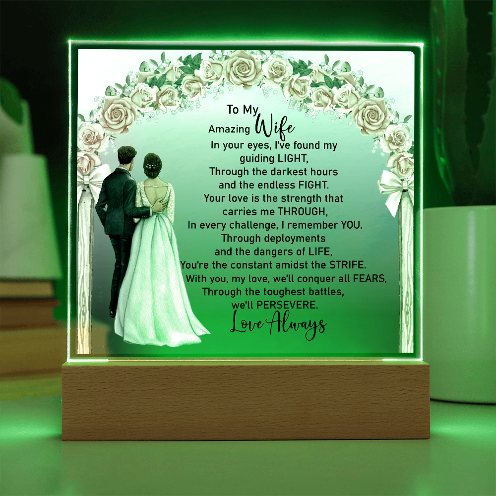 Keepsake Acrylic Bundle - To My Amazing Wife, In Your Eyes I've Found My Light