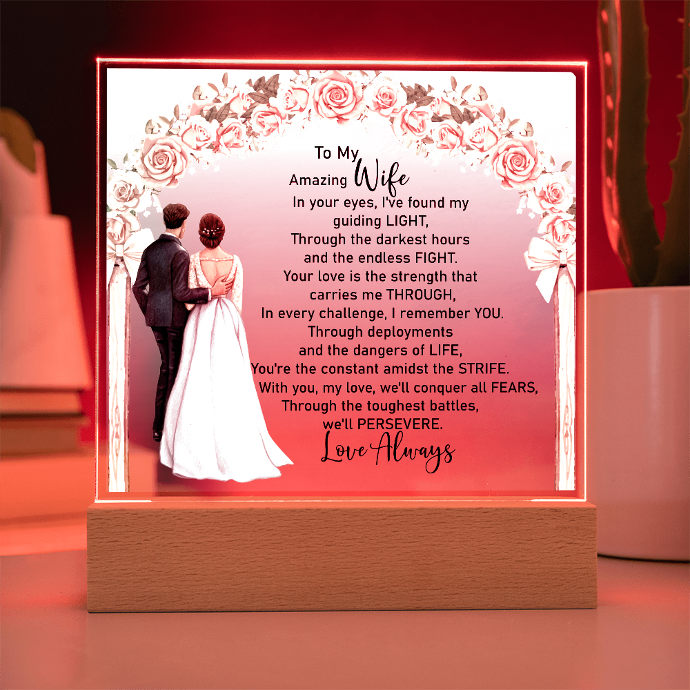 Keepsake Acrylic Bundle - To My Amazing Wife, In Your Eyes I've Found My Light