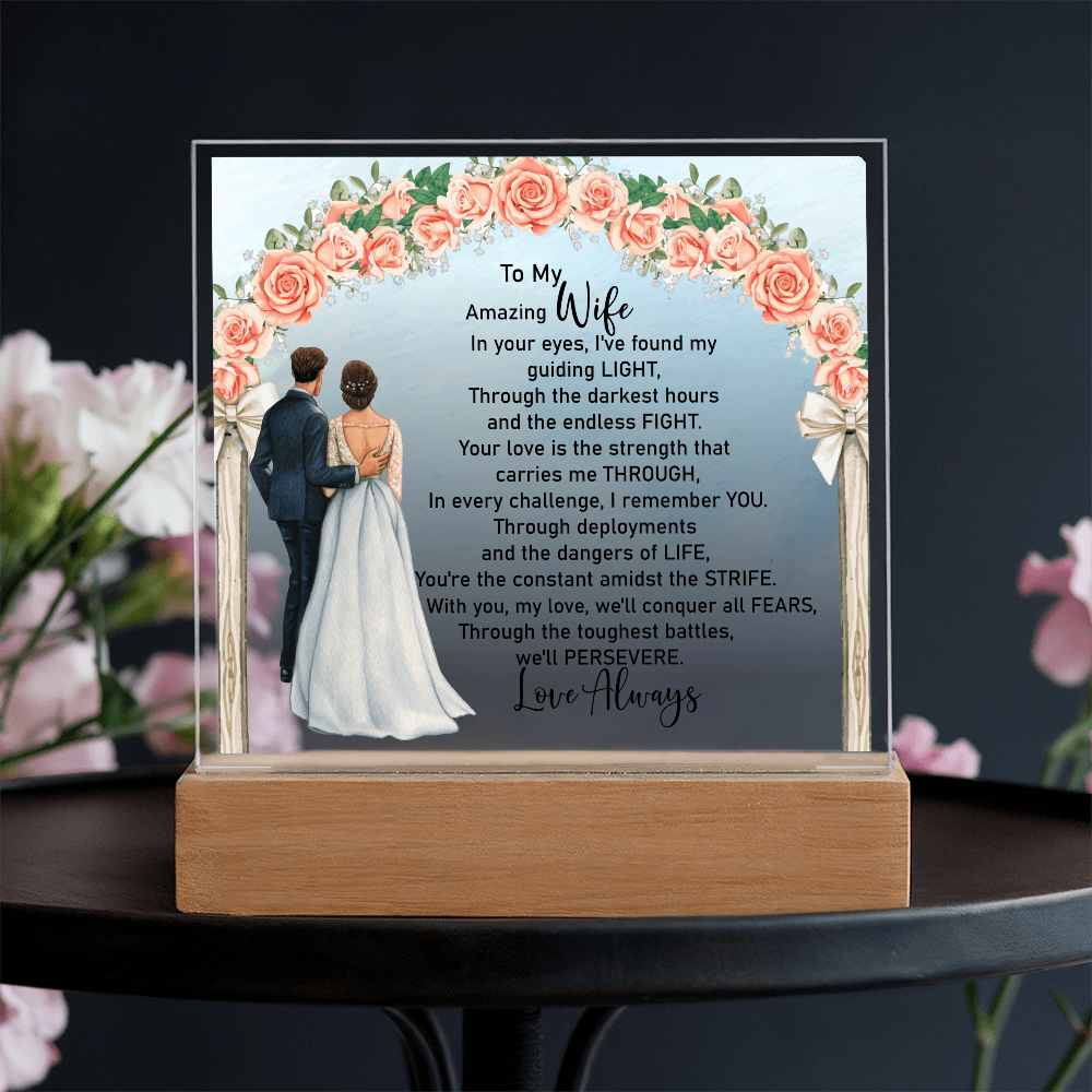 Keepsake Acrylic Bundle - To My Amazing Wife, In Your Eyes I've Found My Light