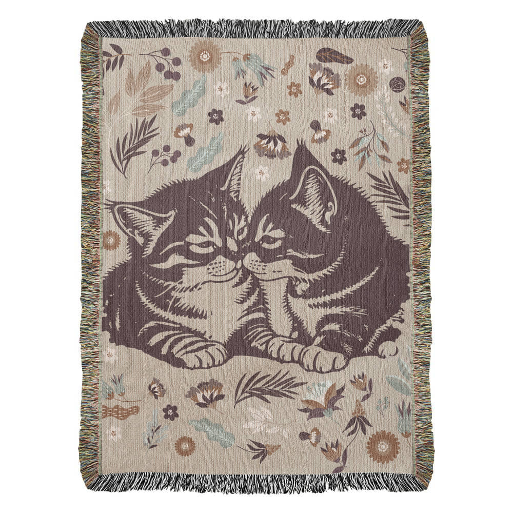 Snuggling Kitties - Woven Blanket